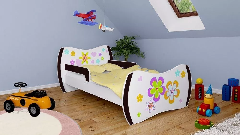 Bērnu gulta Dream L05 180x90 DM35 ar stelāžu Guļamvietas platums: 90 cm, Guļamvietas garums: 180 cm, · 114 × 184 × 71 cm