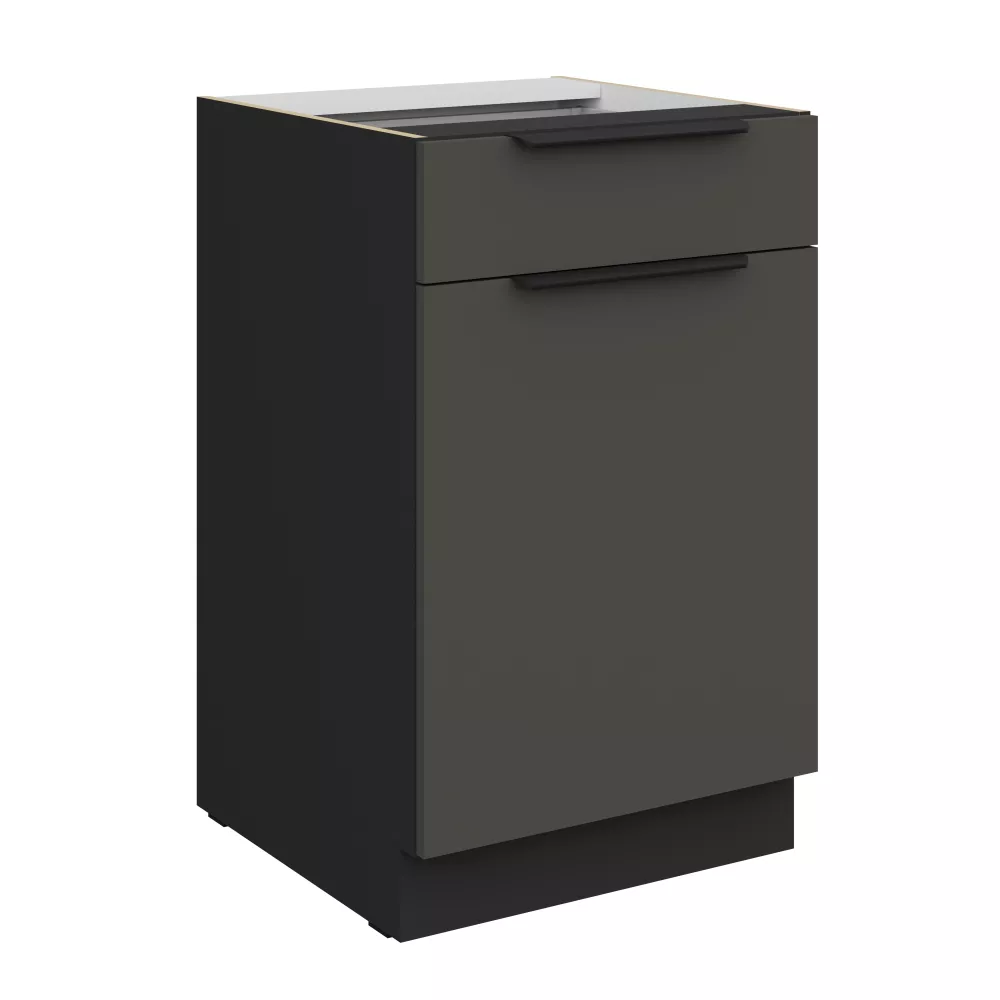 Virtuves skapis Aria Graphite 50 D 1F 1S B