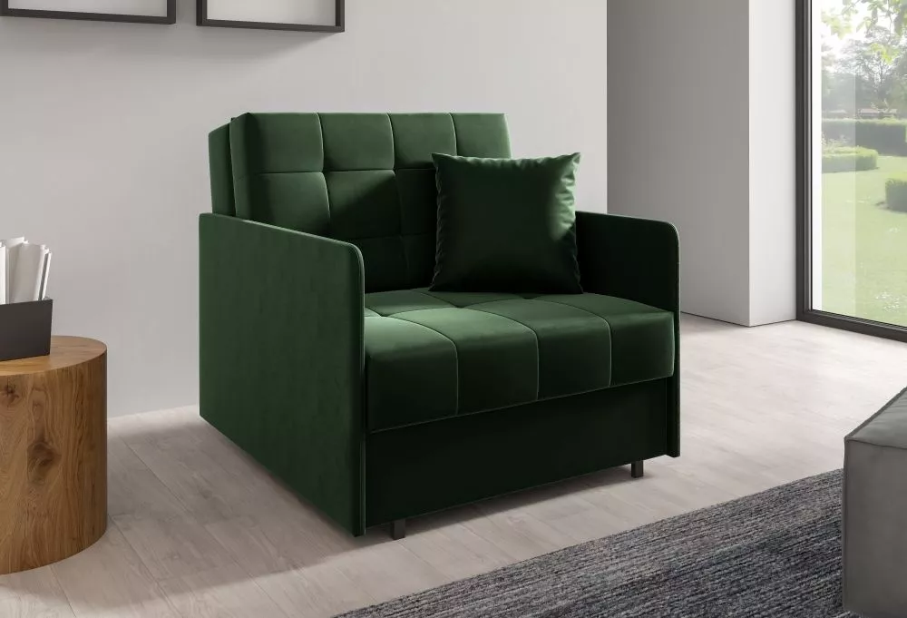 Mīksts krēsls Americano 169 standard Sēdvietas dziļums: 60 cm, · Tumši zaļš · 90 × 90 × 85 cm