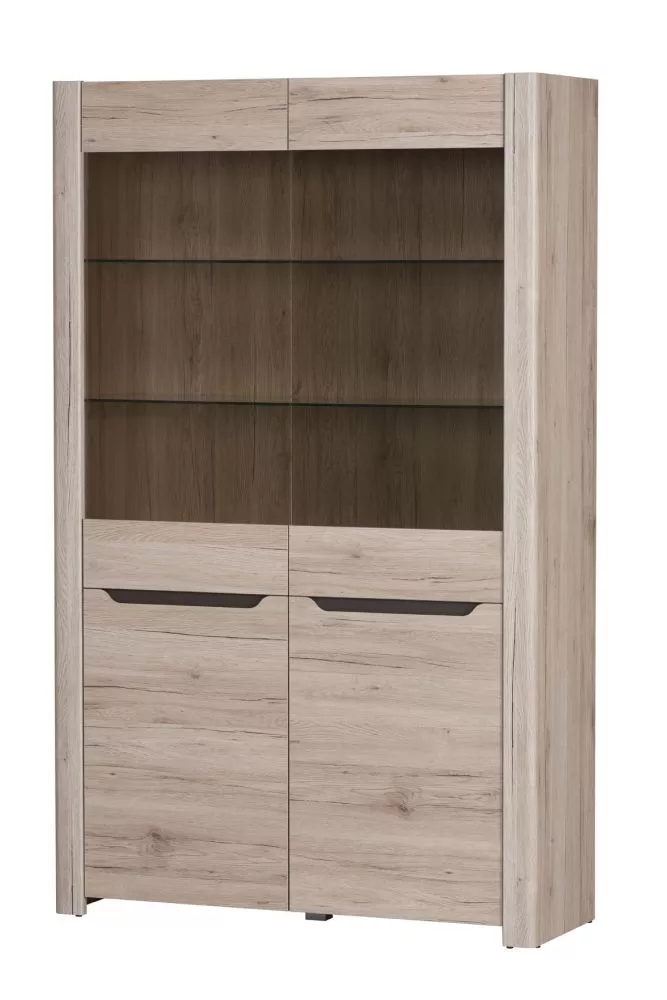 Sekcija Desjo 02 ar LED · Ozols sanremo · 118 × 42 × 193 cm