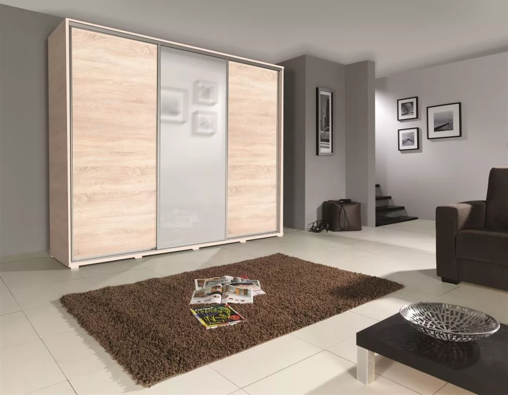 Skapis Silver 255 · Ozols sonoma · 255 × 66 × 215 cm
