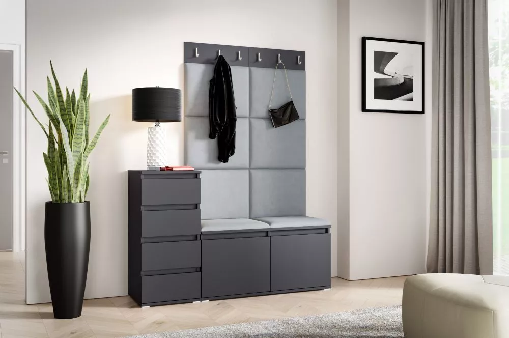 Apavu plaukts Emi 34 Trinity Korpusa krāsa: grafīts, · 130 × 184.5 × 40 cm