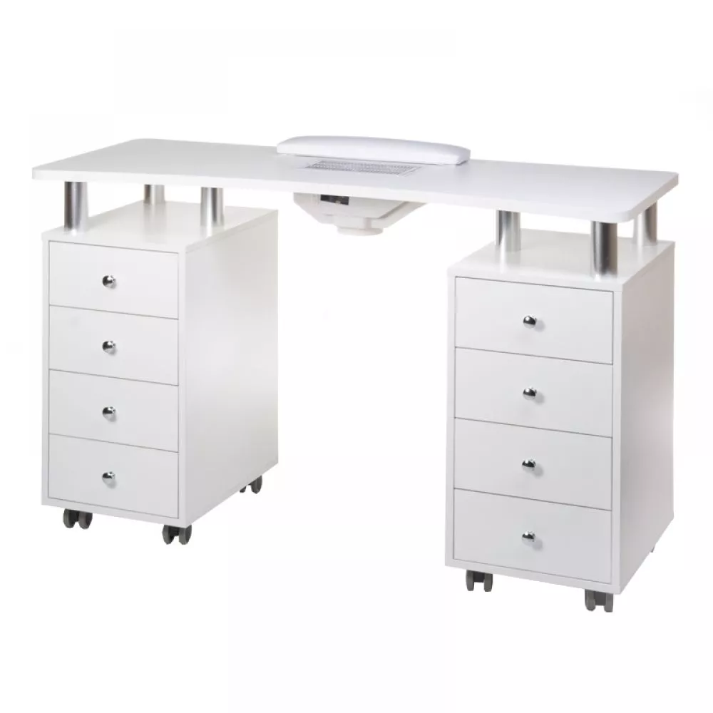 Kosmētikas galds BD-3425+P · Balts · 120 × 75.5 × 47 cm