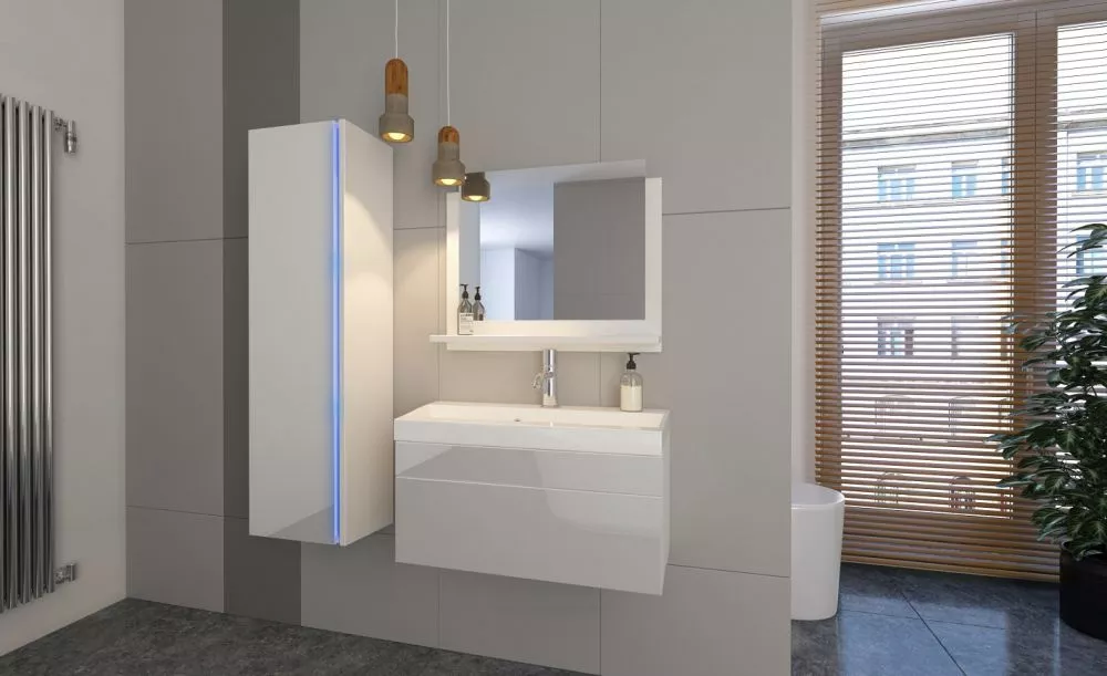 Vannas istabas komplekts Dream 1 60 ar LED · Balts · 110 × 90 × 35 cm