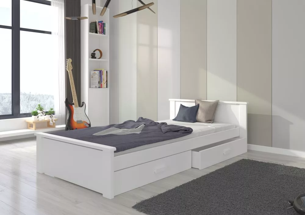 Bērnu gulta Aldex ar stelāžu Guļamvietas platums: 80 cm, Guļamvietas garums: 180 cm, · 86 × 190 × 72 cm