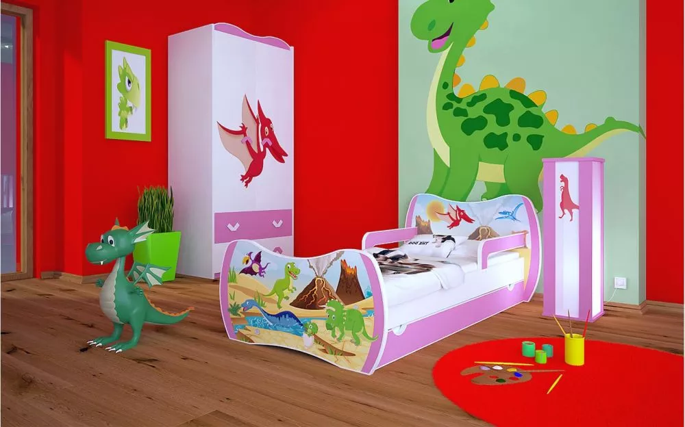 Bērnu gulta Dream L06 180x90 DM29 ar stelāžu Guļamvietas platums: 90 cm, Guļamvietas garums: 180 cm, · 114 × 184 × 71 cm