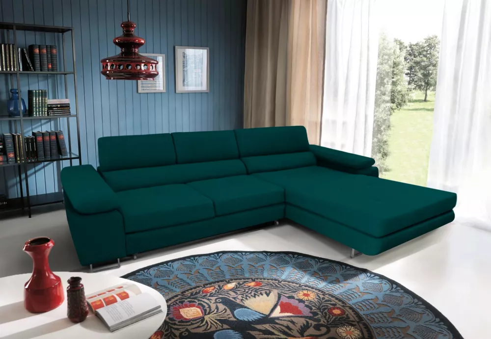 Dīvāns Anton Mini Premium Standard · Jūraszaļš · 200 × 273 × 73 cm