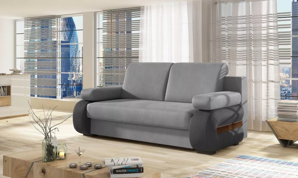 Dīvāns Laura Premium standard · Gaiši pelēks + grafīts · 97 × 200 × 90 cm