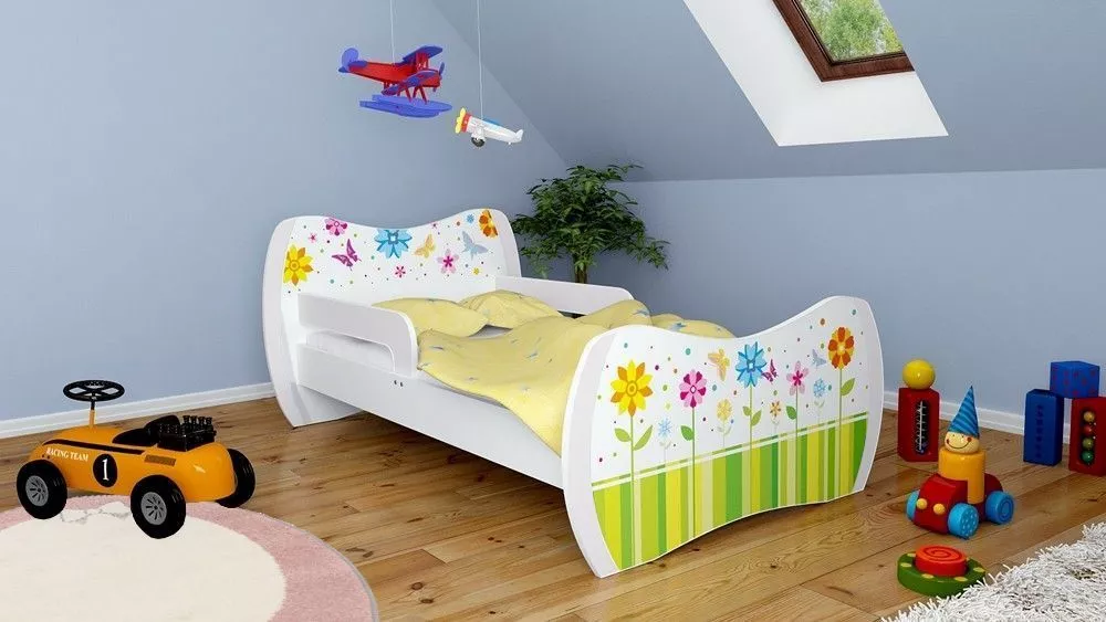 Bērnu gulta Dream L05 180x90 DM09 ar stelāžu Guļamvietas platums: 90 cm, Guļamvietas garums: 180 cm, · 114 × 184 × 71 cm