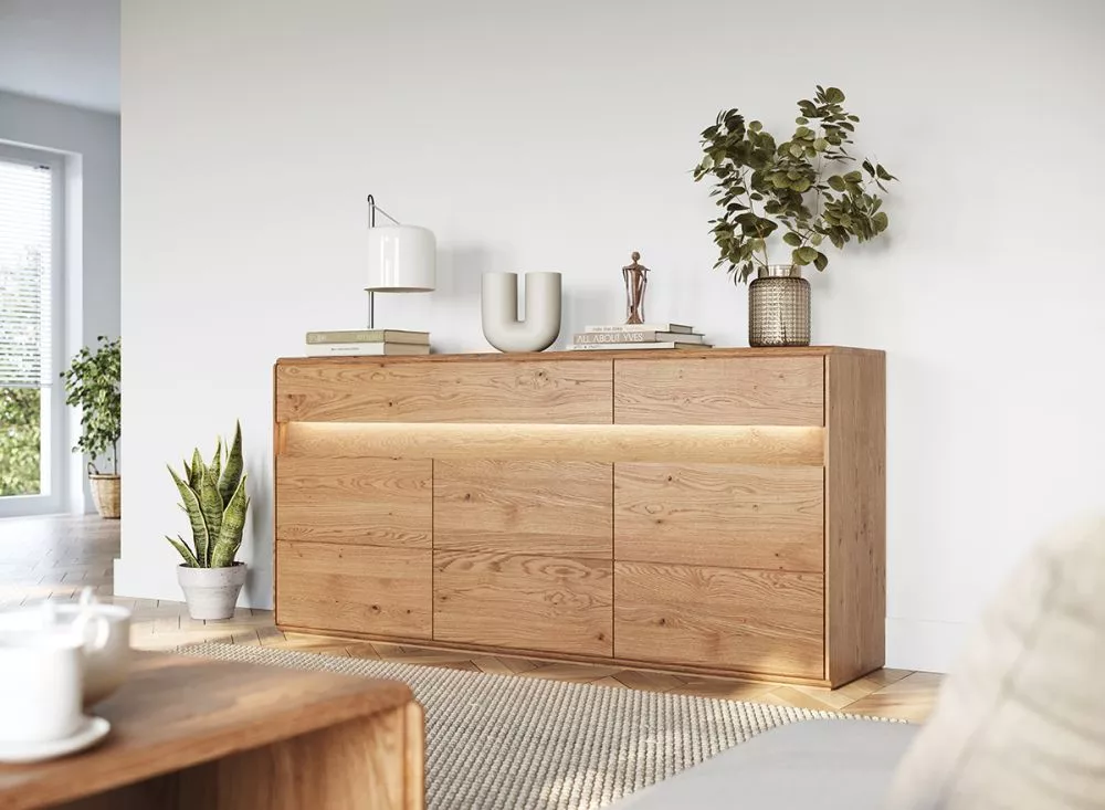 Kumode Divisione 06 ar LED · Ozols · 183.5 × 43.5 × 86 cm