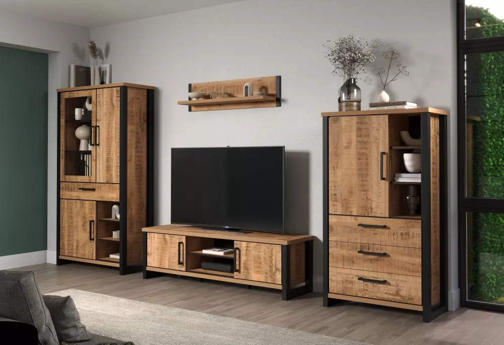 Sekcija Enna Set Korpusa krāsa: mango, · 389 × 45 × 195 cm