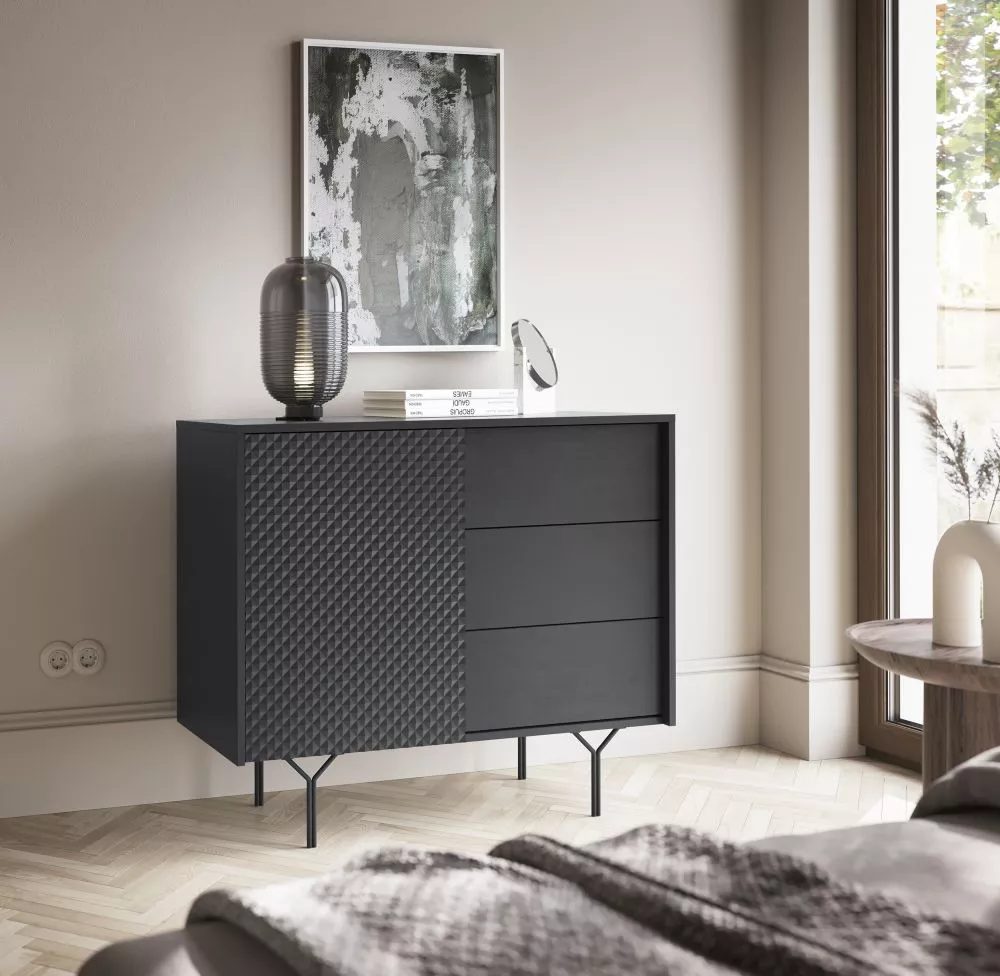 Kumode Raven KSZ97 · Melns · 97 × 37.5 × 82.6 cm
