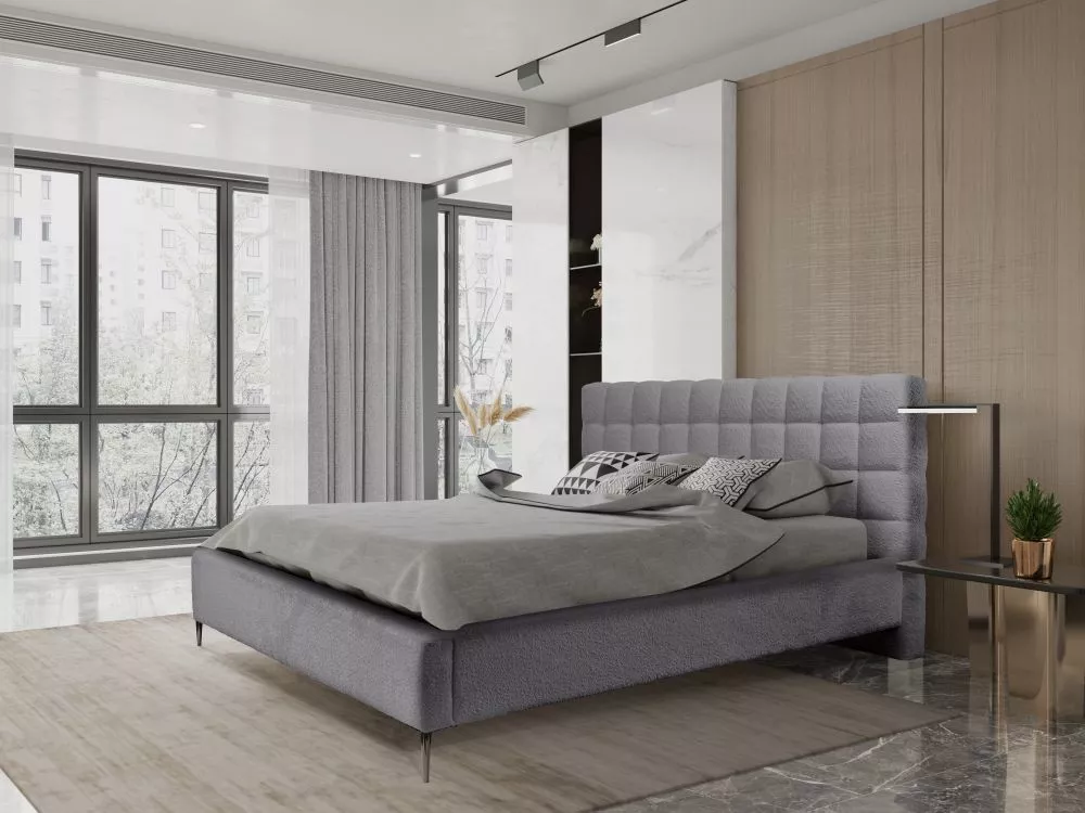 Gulta Millo Standard ar stelāžu Guļamvietas platums: 140 cm, Guļamvietas garums: 200 cm, stelāžas tips: koka, · Tumši pe