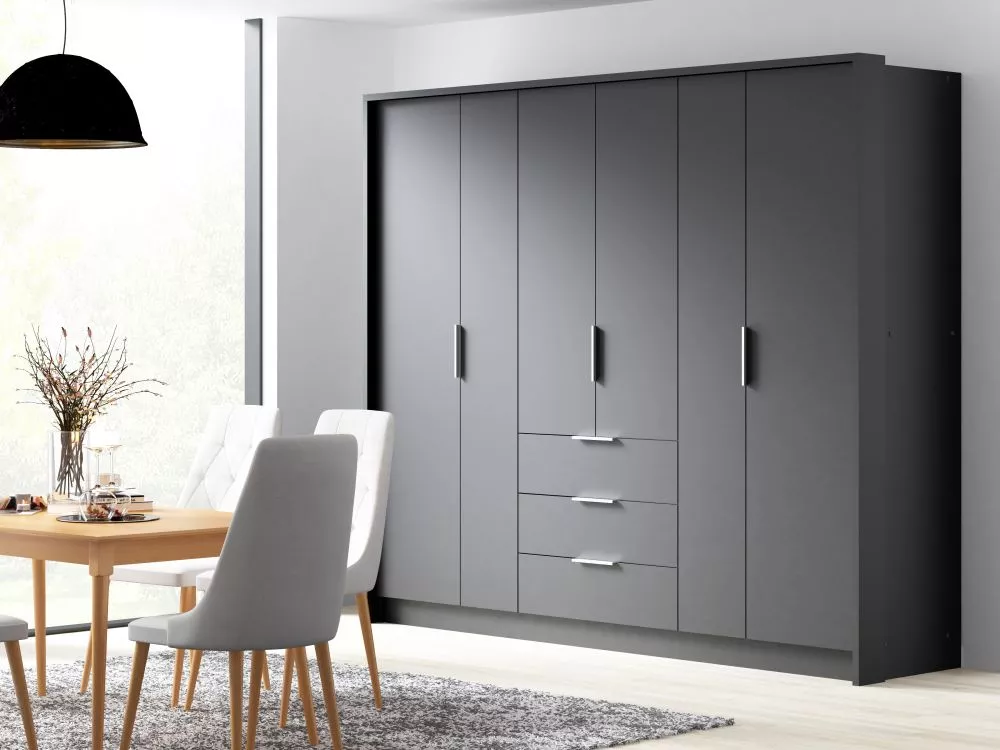 Skapis Bangkok · Grafīts · 255 × 65 × 217 cm