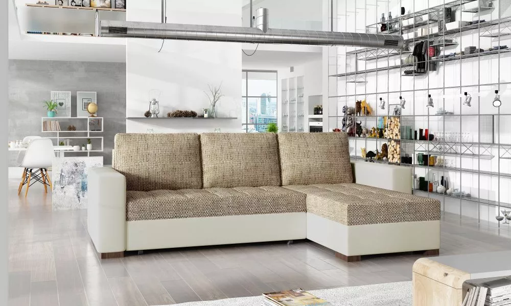 Dīvāns Newark Lux standard · Bēšs + krēms · 150 × 237 × 90 cm