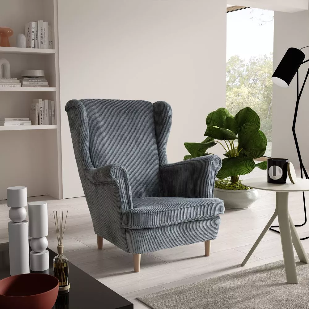 Mīksts krēsls Maya Uszak typ 194 Poso Standard Sēdvietas dziļums: 55 cm, · Tumši pelēks · 85 × 90 × 103 cm