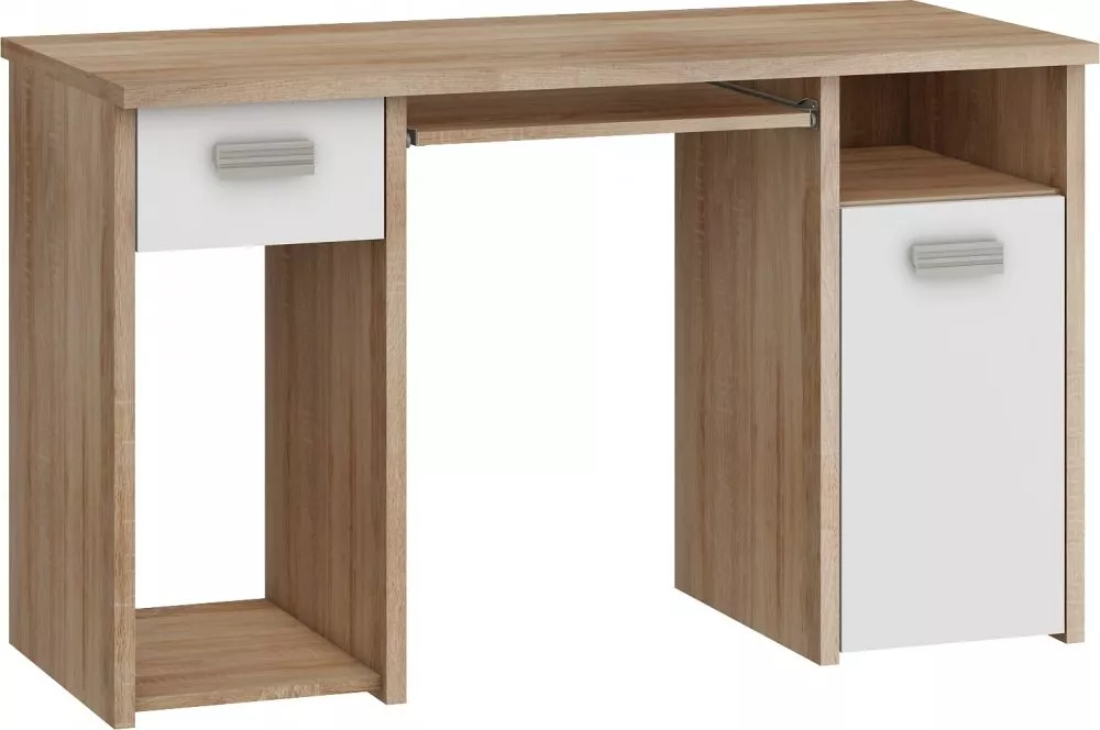 Bērnu rakstāmgalds Kitty kit 01 · Ozols sonoma + balts · 125 × 75 × 55 cm