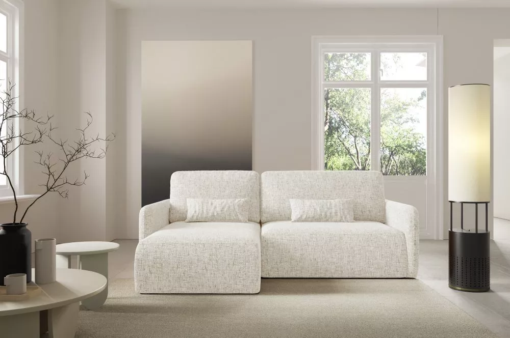 Dīvāns Ivi Mini Corner Standard · Krēma · 148 × 207 × 86 cm