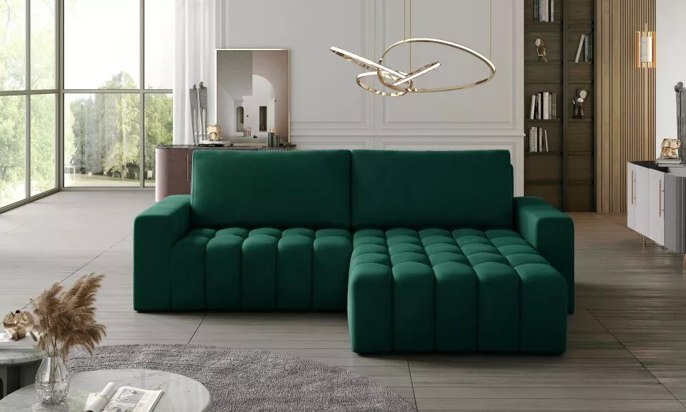 Dīvāns Bonett Lux Standard · Zaļš · 160 × 245 × 85 cm