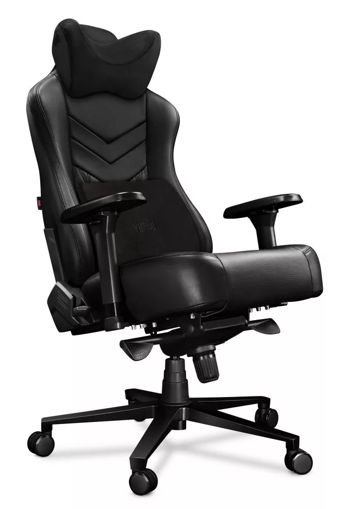 Datorkrēsls Yumisu 2053 Leather Sēdvietas platums: 54 cm, · Melns · 70 × 70 × 135 cm