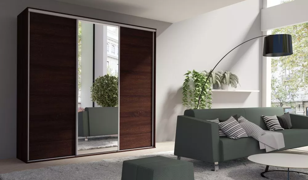 Skapis Grande 277-1 · Šokolādes sonoma · 277 × 62 × 244 cm