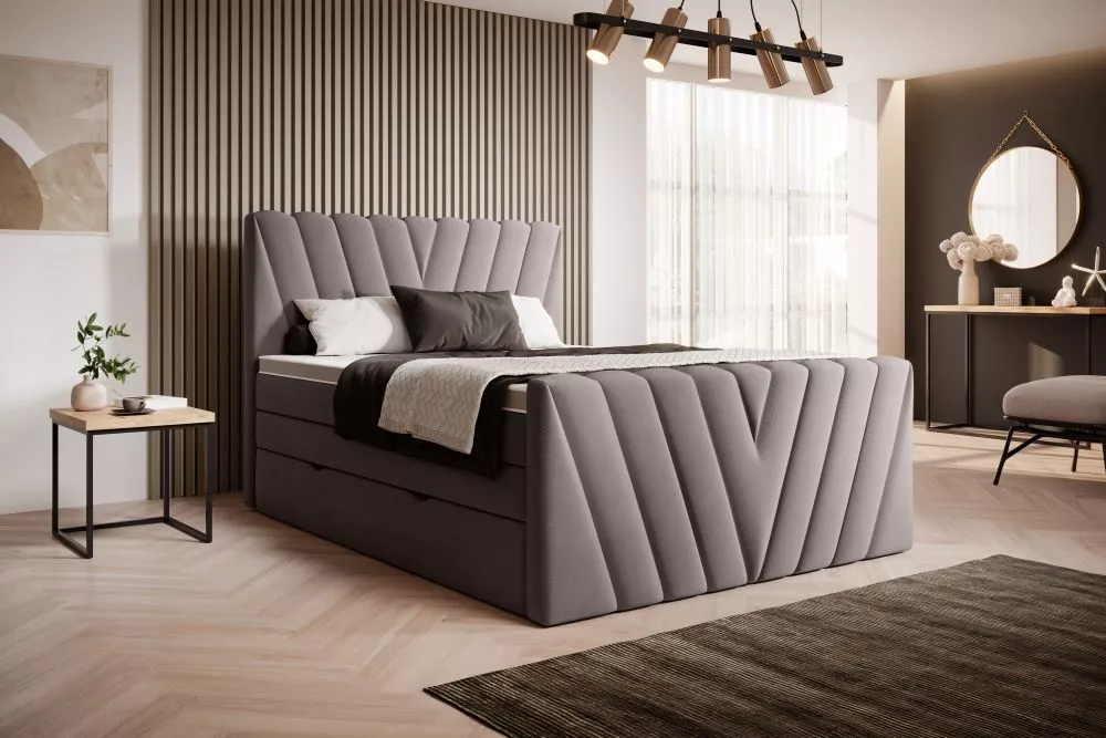 Gulta Candice Boxspring Premium standard Guļamvietas platums: 180 cm, Guļamvietas garums: 200 cm, · Kapučino · 180 × 220