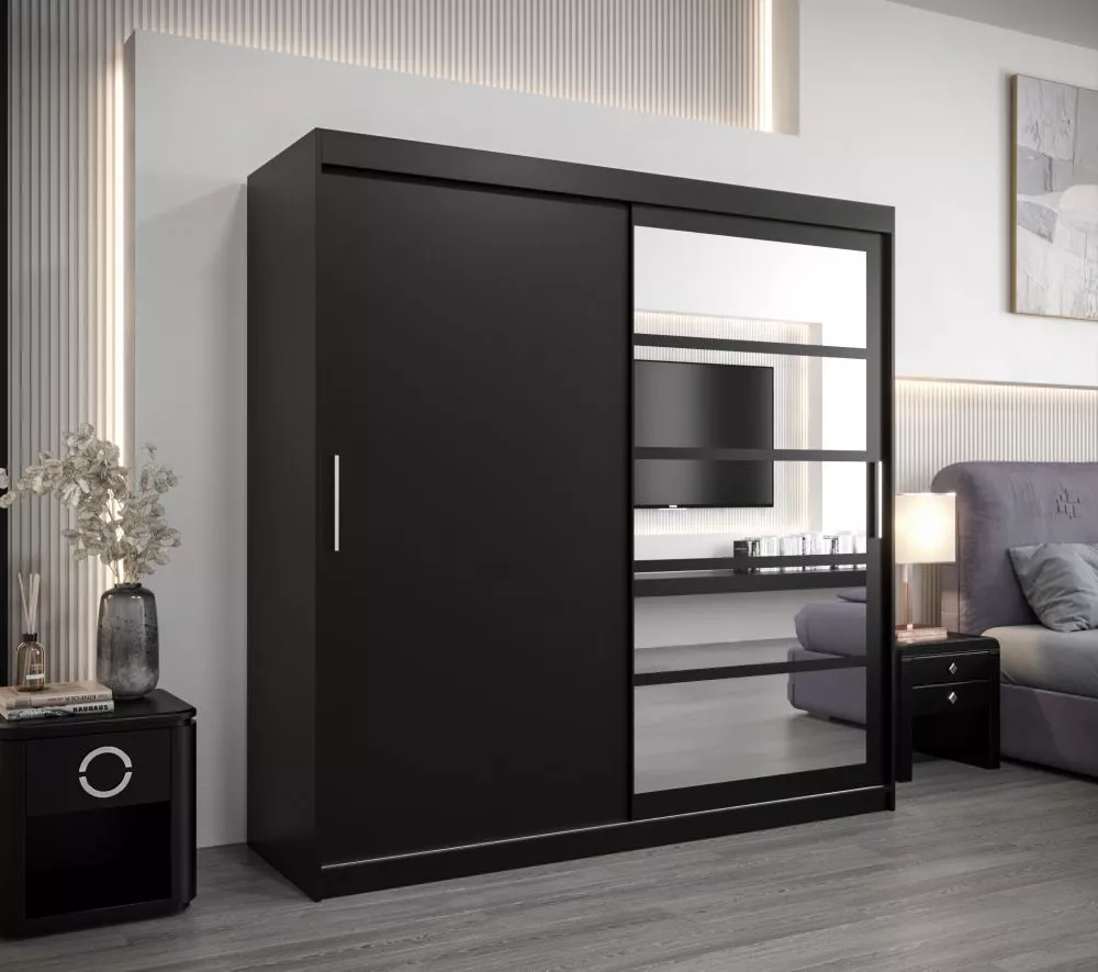 Skapis Roma 1 · Melns · 200 × 62 × 200 cm