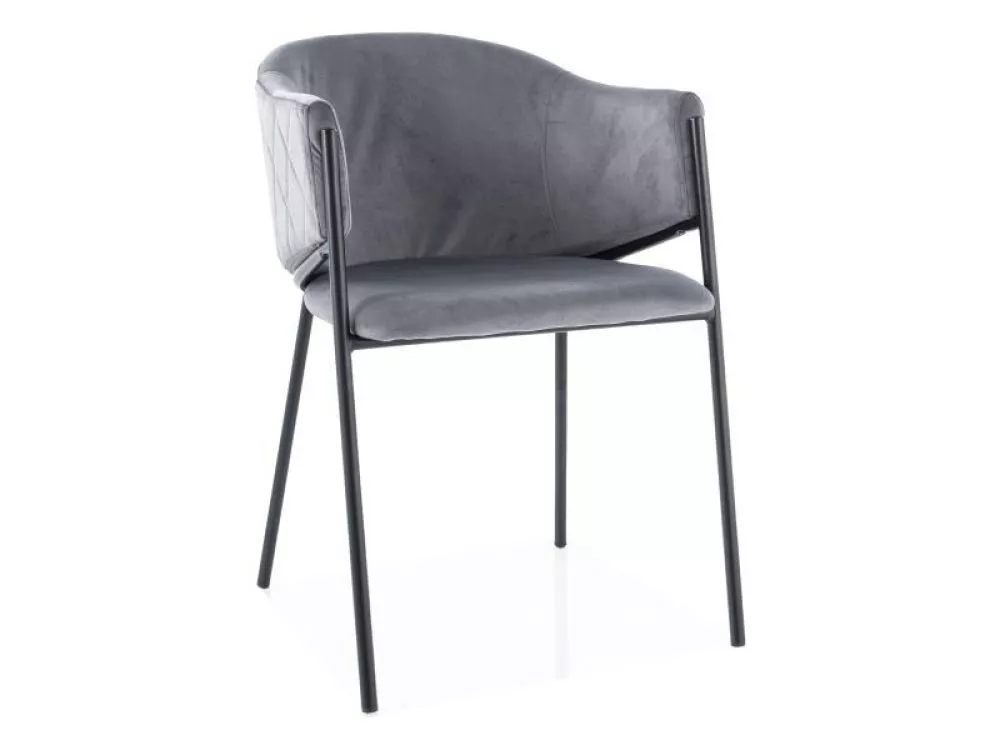 Krēsls Bono Black Velvet · Pelēks · 77 × 55 × 44 cm