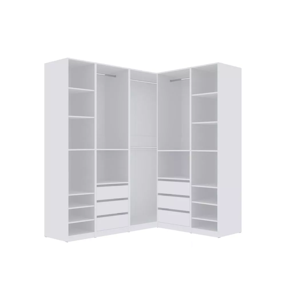 Skapis Tres Set 21 · Balts · 161 × 210 × 206 cm