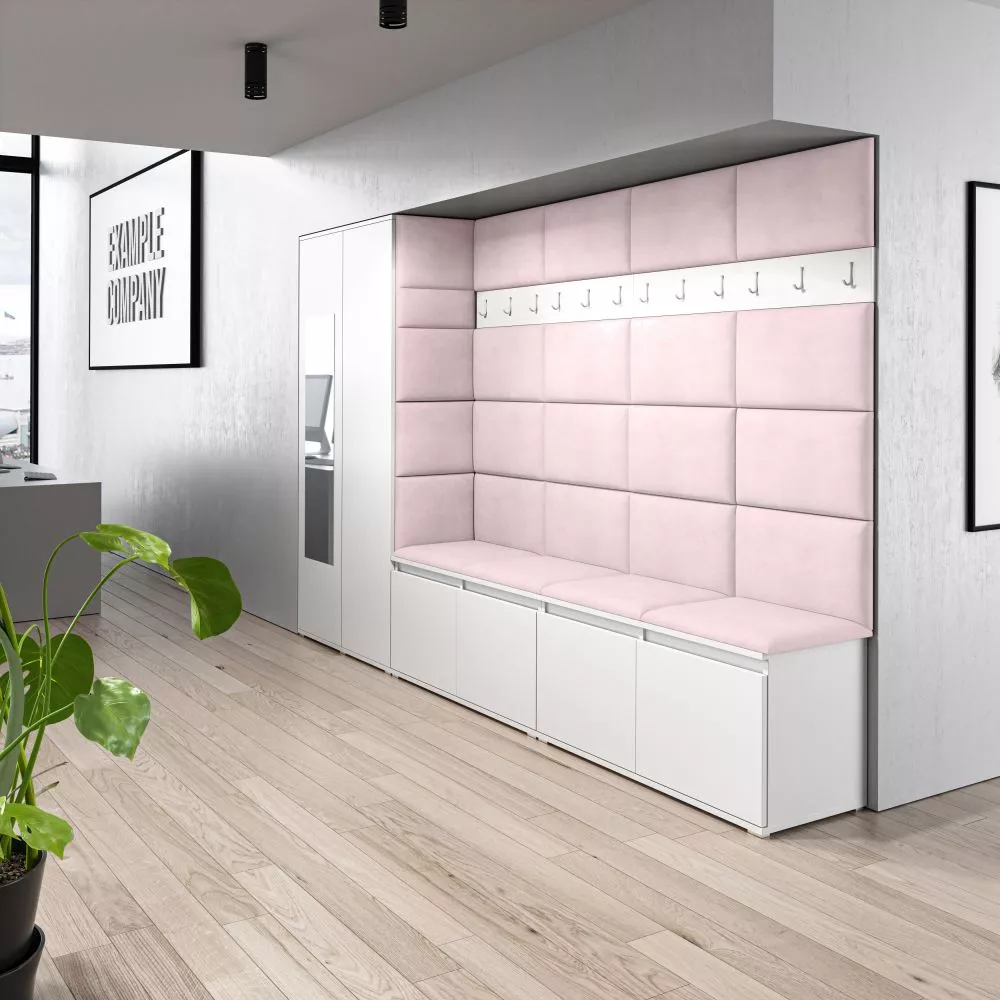 Apavu plaukts Emi 9 Trinity Korpusa krāsa: balts, · 290 × 185 × 40 cm