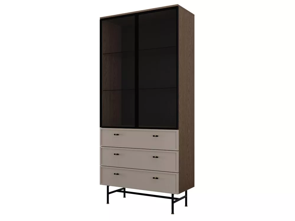 Sekcija Elora 02 ar LED Korpusa krāsa: Ozols baltic storm, · 90 × 40 × 196 cm