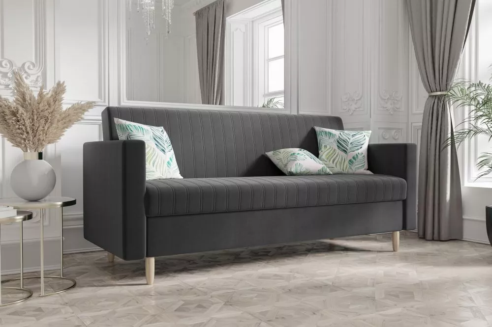 Dīvāns Melisa Sofa Standard · Pelēks · 80 × 216 × 98 cm