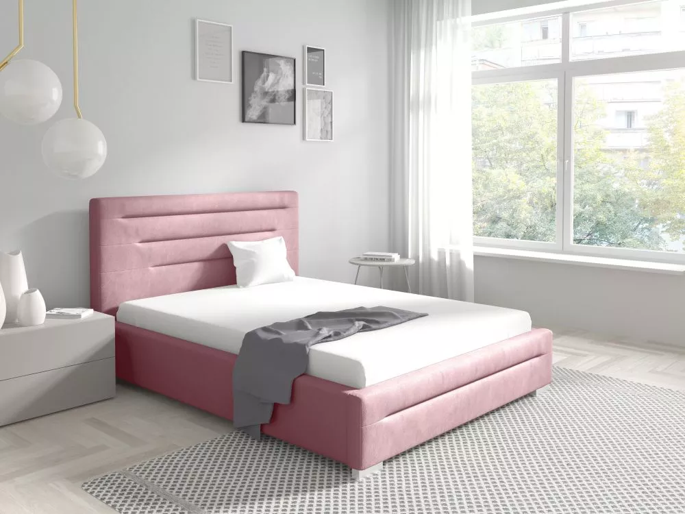 Gulta Fluence Standard ar stelāžu Guļamvietas platums: 120 cm, Guļamvietas garums: 200 cm, stelāžas tips: metāla, · Rozā