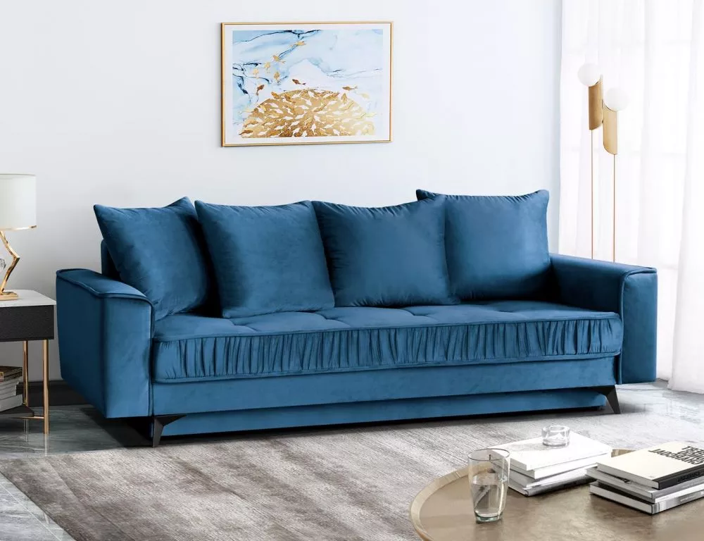 Dīvāns Monaco Sofa Standard · Zils · 96 × 240 × 90 cm