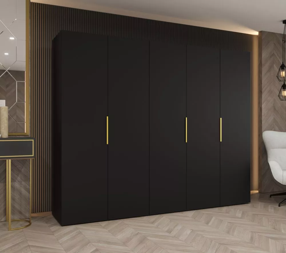 Skapis Marbella 1 · Melns · 250 × 50 × 202 cm