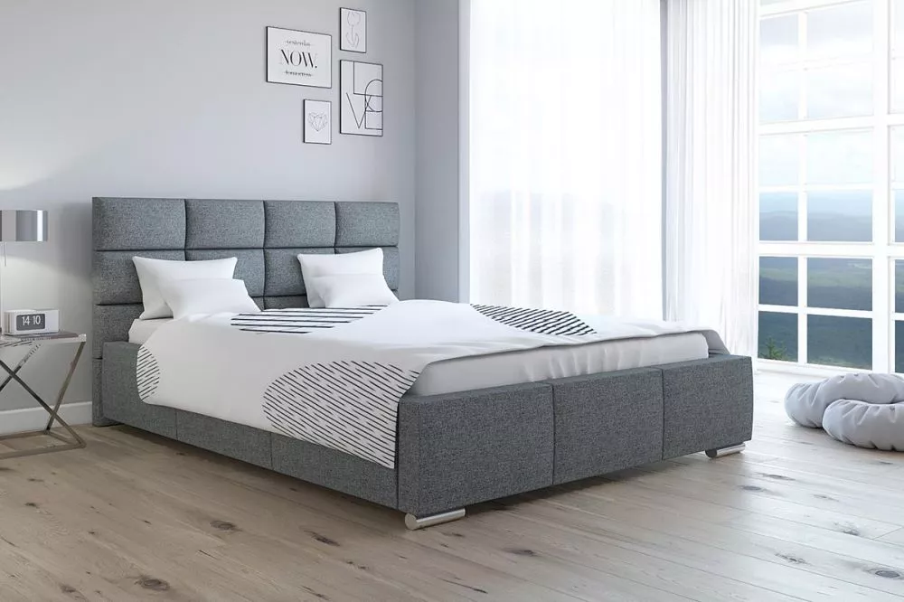 Gulta Bed 7 standard ar stelāžu Guļamvietas platums: 120 cm, Guļamvietas garums: 200 cm, stelāžas tips: koka, · Pelēks ·