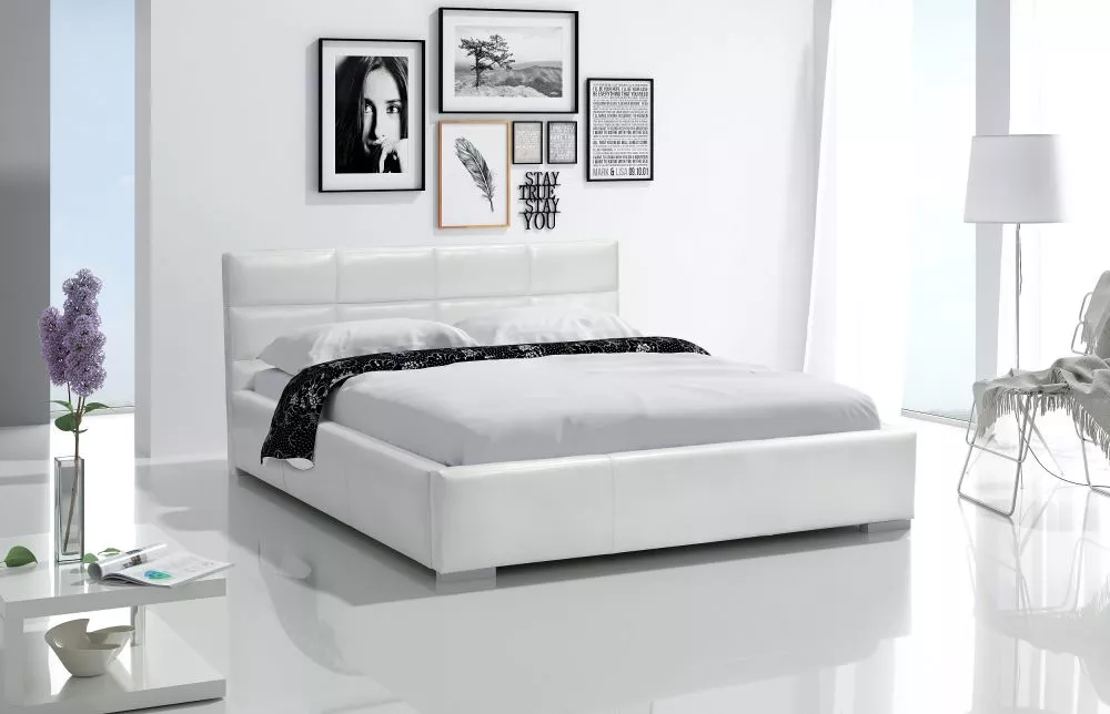 Gulta Loft ar stelāžu Guļamvietas platums: 160 cm, Guļamvietas garums: 200 cm, stelāžas tips: metāla, · Balts · 178 × 22
