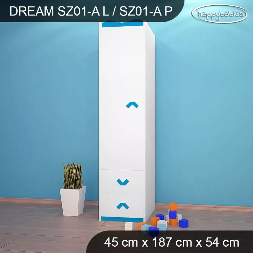 Bērnu skapis Dream SZ01-A · 45 × 54 × 187 cm
