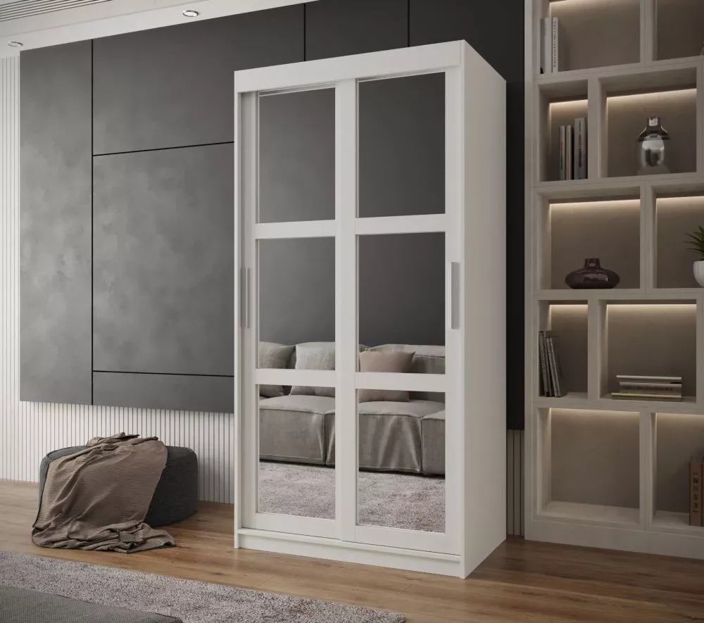 Skapis Miror · Balts · 100 × 62 × 200 cm
