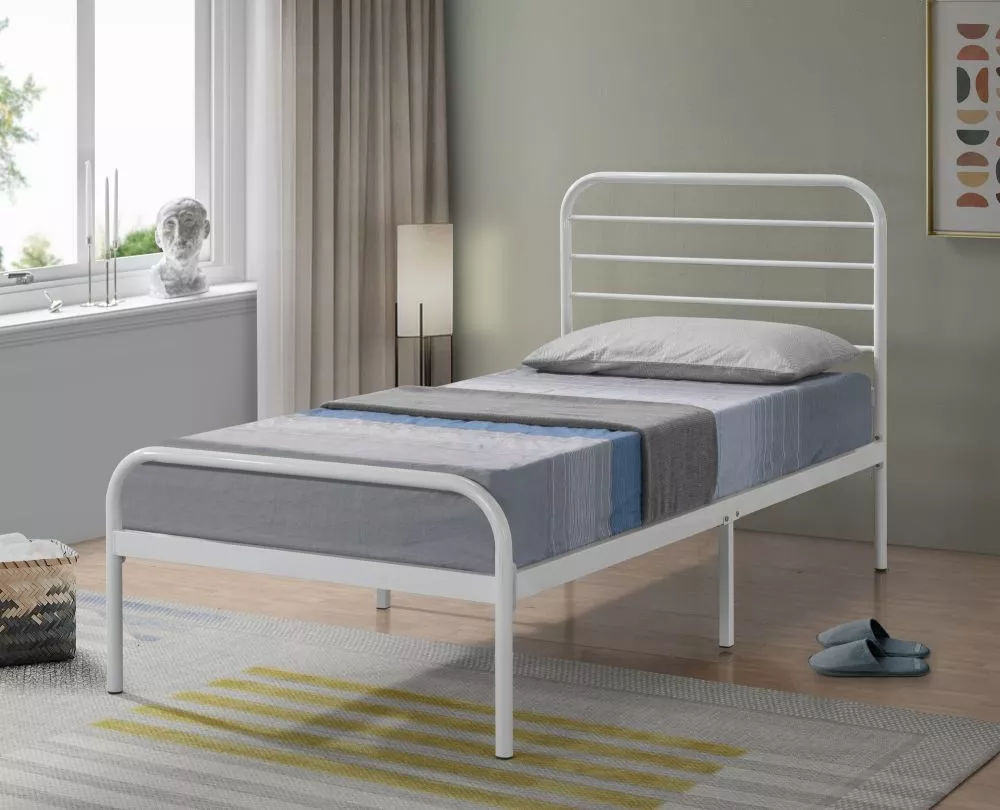 Gulta Bolonia Classic ar stelāžu Guļamvietas platums: 90 cm, Guļamvietas garums: 200 cm, · Balts · 94 × 206 × 102 cm