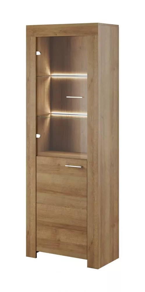 Sekcija Sky SWT70 ar LED · Ozols riviera · 70 × 37 × 197 cm