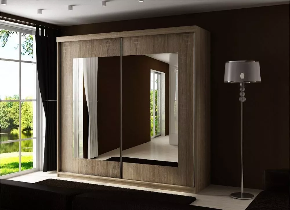 Skapis Top 6 ar LED · Ozols sonoma · 200 × 62 × 200 cm