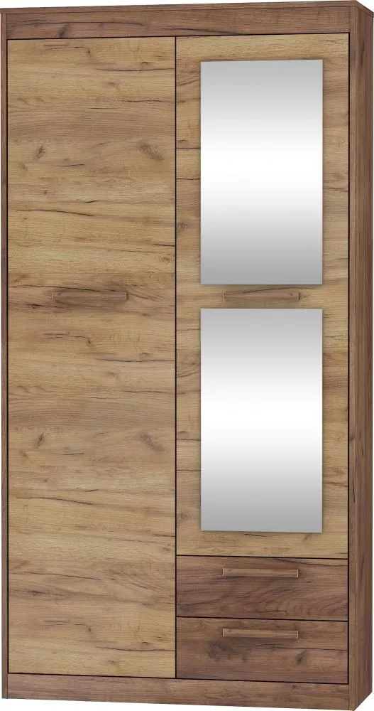 Skapis Maximus MXS 04 · Tobaco ozolos + zelta ozols · 100 × 57 × 210 cm