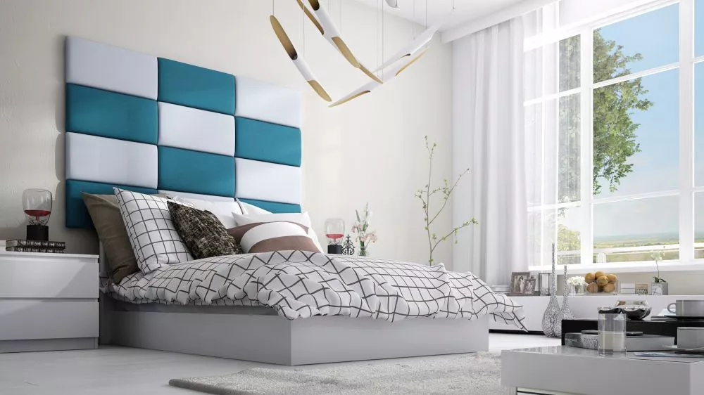 Panelis Wall Set 3,5 cm · Gaiši zils + tirkīzs · 120 × 120 cm