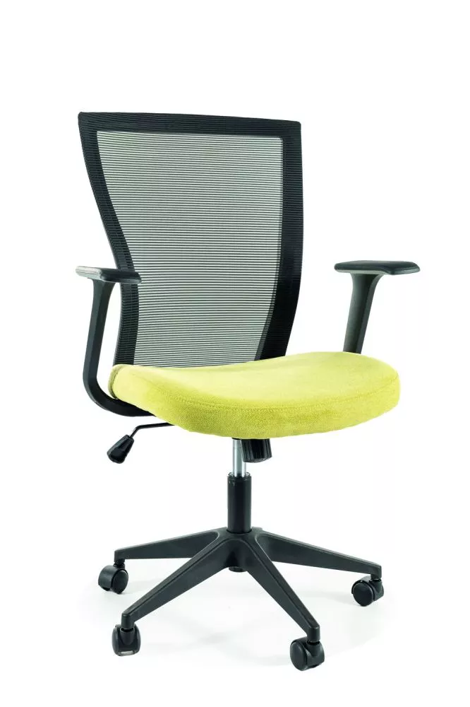 Datorkrēsls Q-328 Korpusa krāsa: gaiši zaļš, Elementu krāsa: melns, · 62 × 97 cm