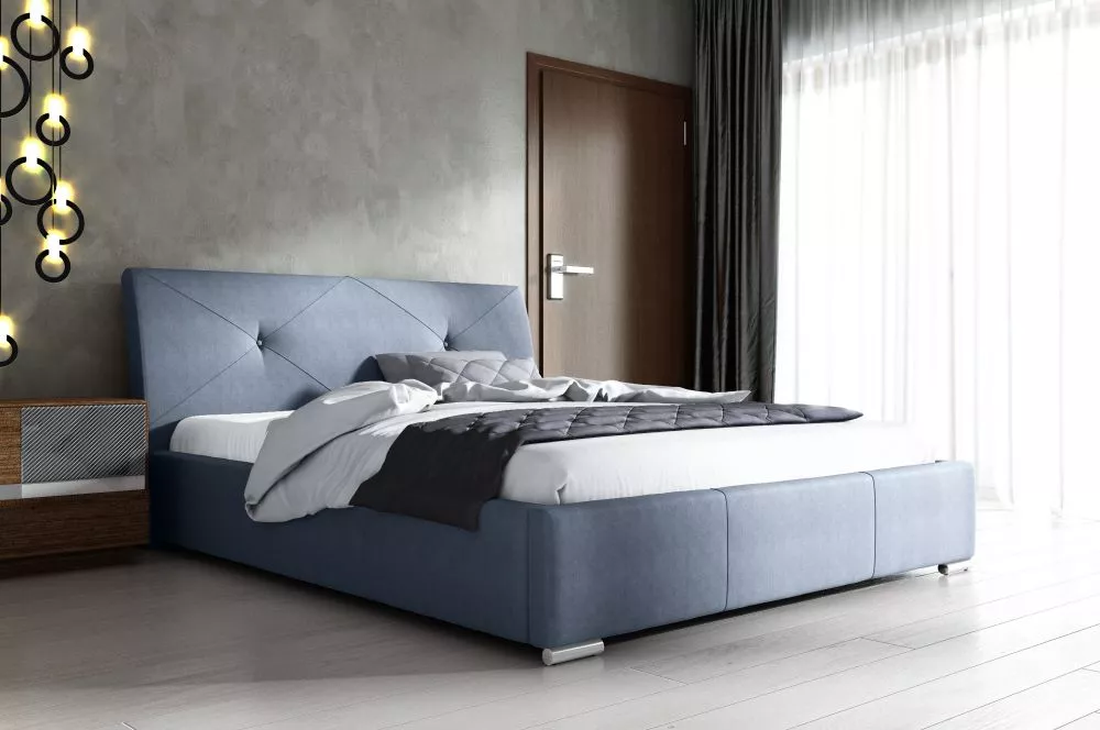 Gulta Merano premium ar stelāžu Guļamvietas platums: 200 cm, Guļamvietas garums: 200 cm, stelāžas tips: metāla, · Zils ·