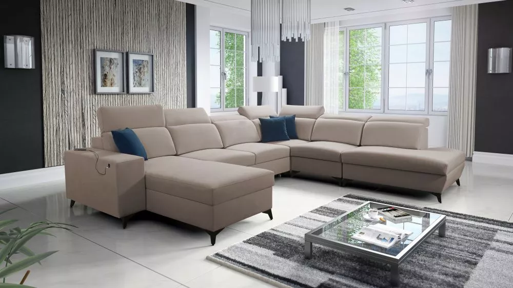 Dīvāns Bartone 10 Mix Standard · Kapučino · 300 × 361 × 83 cm