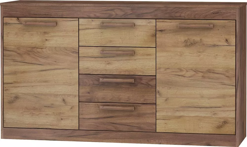 Kumode Maximus MXS 08 · Tobaco ozolos + zelta ozols · 148 × 41.4 × 84.7 cm