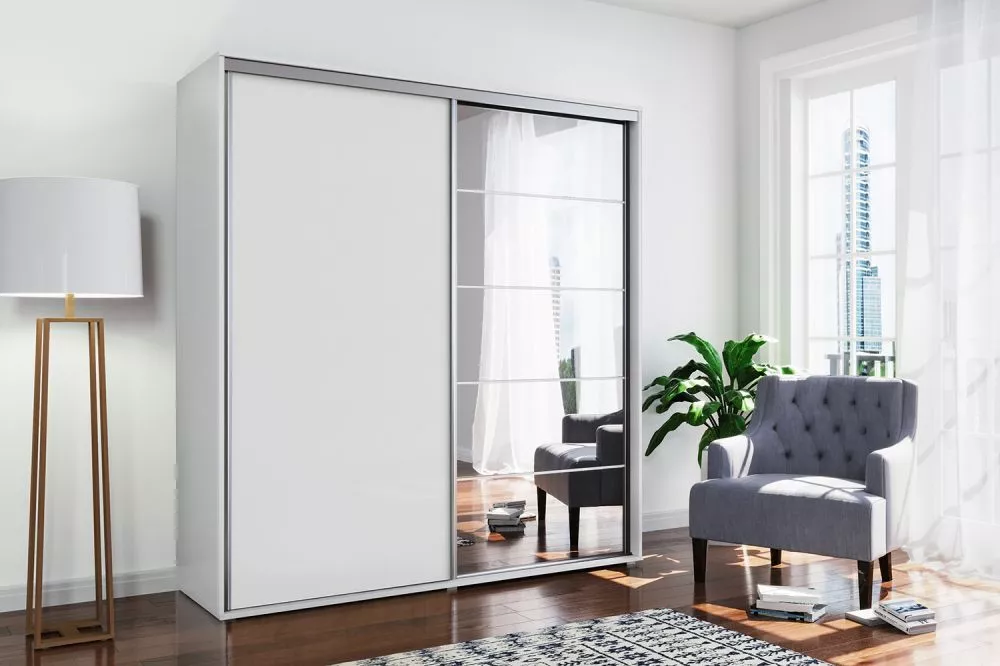 Skapis Modern A21 · Balts · 100 × 62 × 215 cm