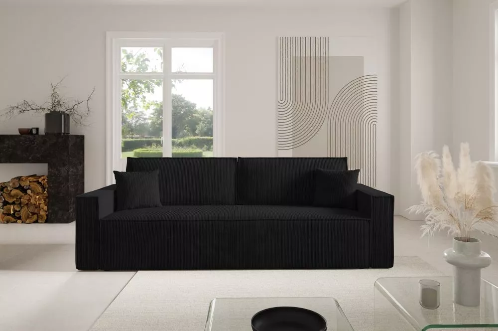 Dīvāns Basic Sofa Standard · Melns · 98 × 240 × 88 cm